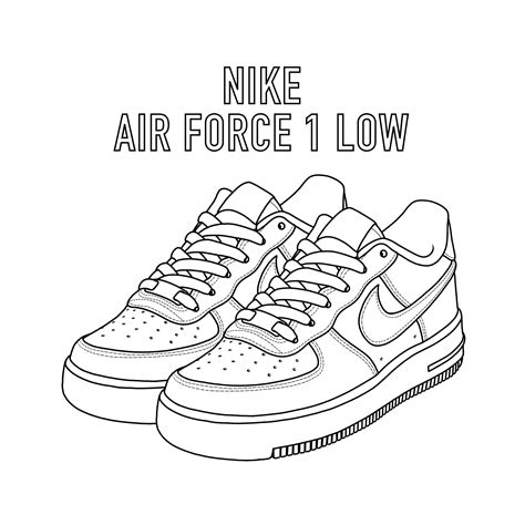 Nike Air Force 1 Coloring Pages 